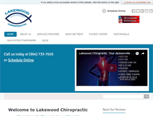 Tablet Screenshot of lakewoodchiropracticjax.com